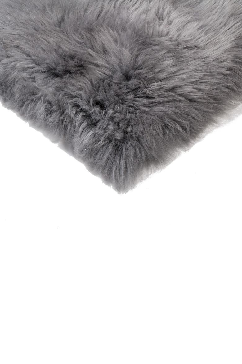 New Zealand Genuine Sheepskin Shearling Chair Seat Pad - Set of 2, Alternate, color, GREY
