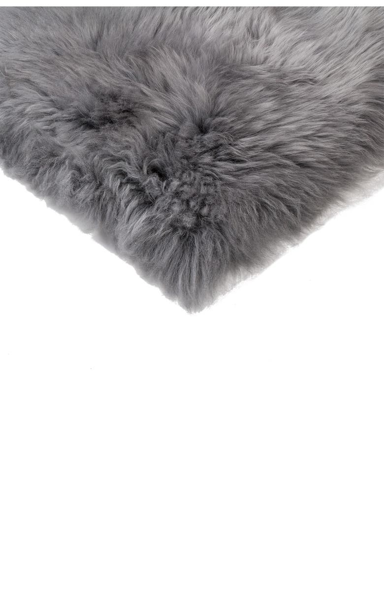 NATURAL New Zealand Genuine Sheepskin Shearling Chair Seat Pad - Set of 2, Alternate, color, Grey