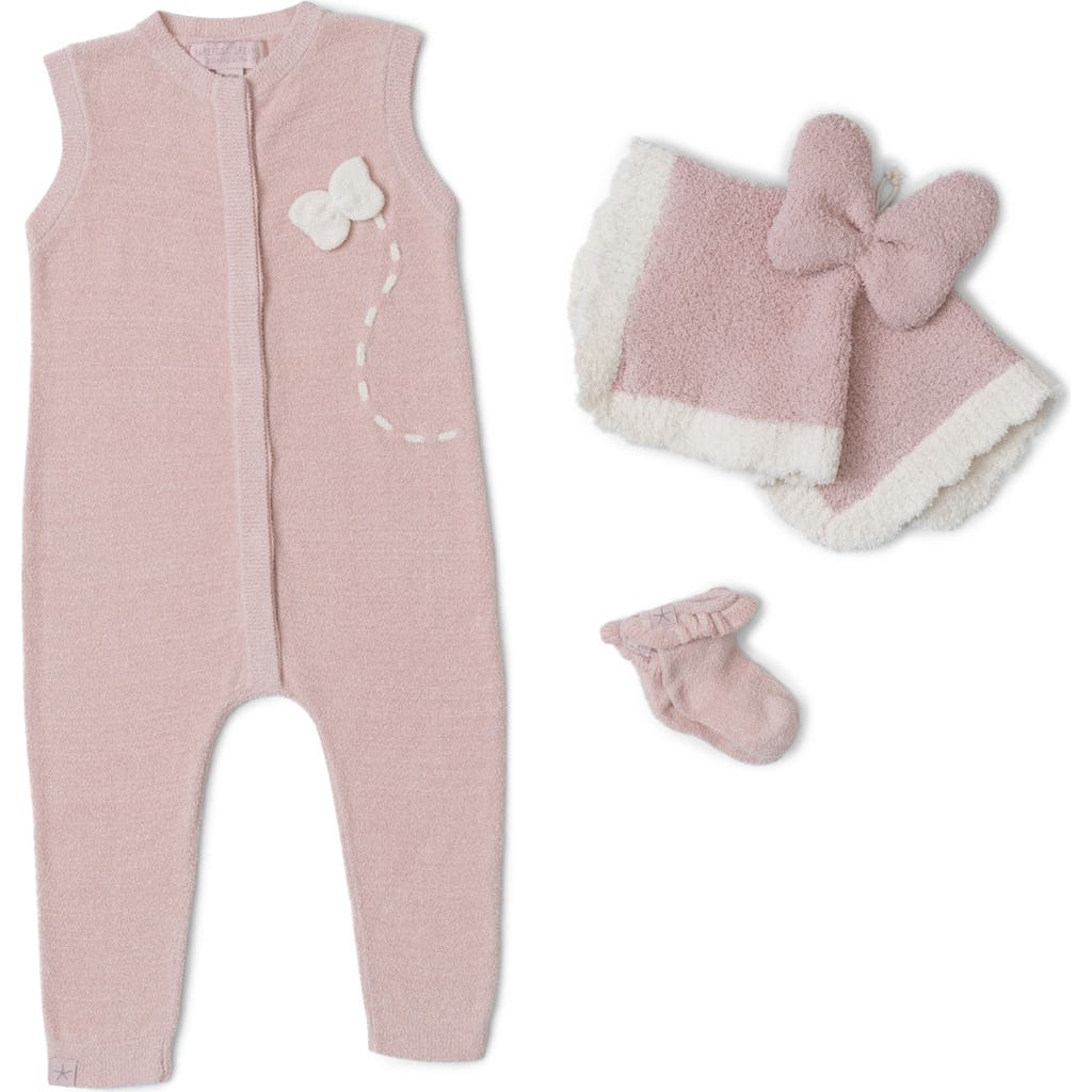 BAREFOOT DREAMS BAREFOOT DREAMS COZYCHIC™ ULTRA LITE® ROMPER, SOCKS & BUTTERFLY SOOTHER BLANKET SET