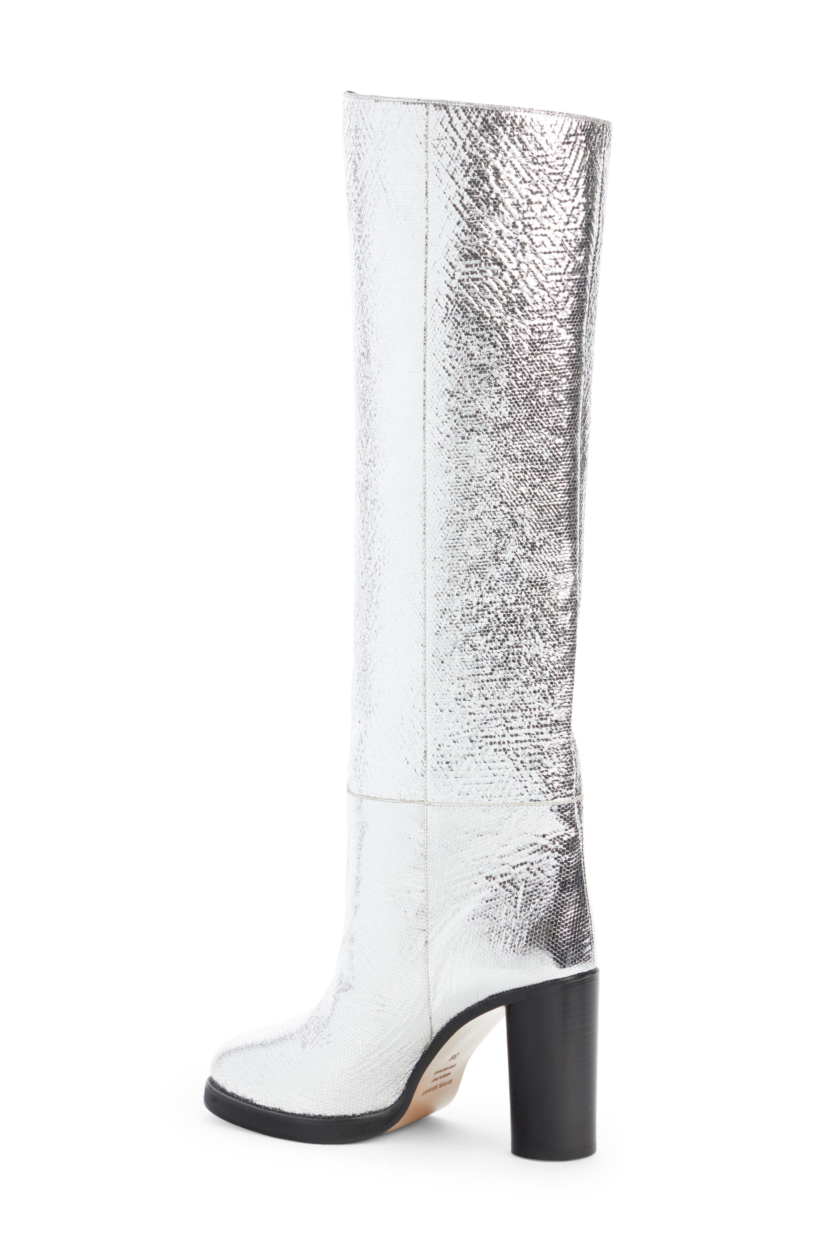 Isabel Marant Lylene Metallic Tall Boot, Alternate, color, 