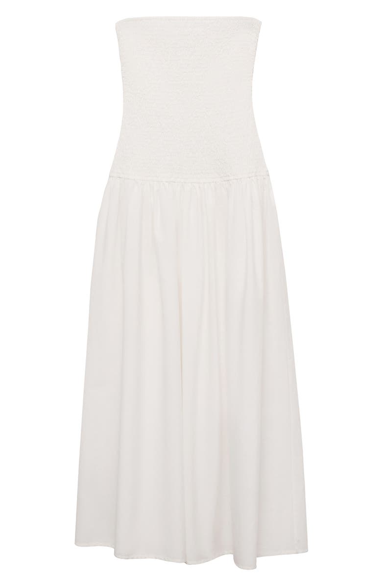 MANGO TEEN Strapless Maxi Dress, Main, color, Off White