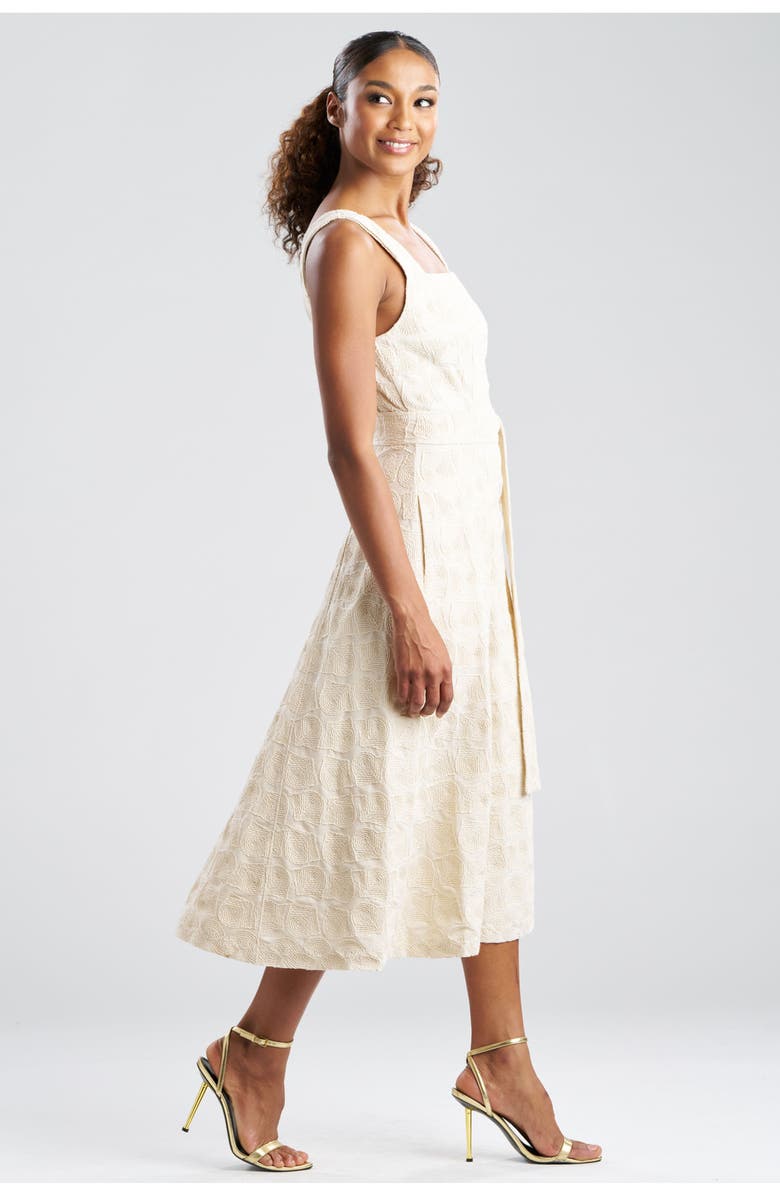 N Natori Spiral Embroidery Square Tank Dress, Alternate, color, Natural