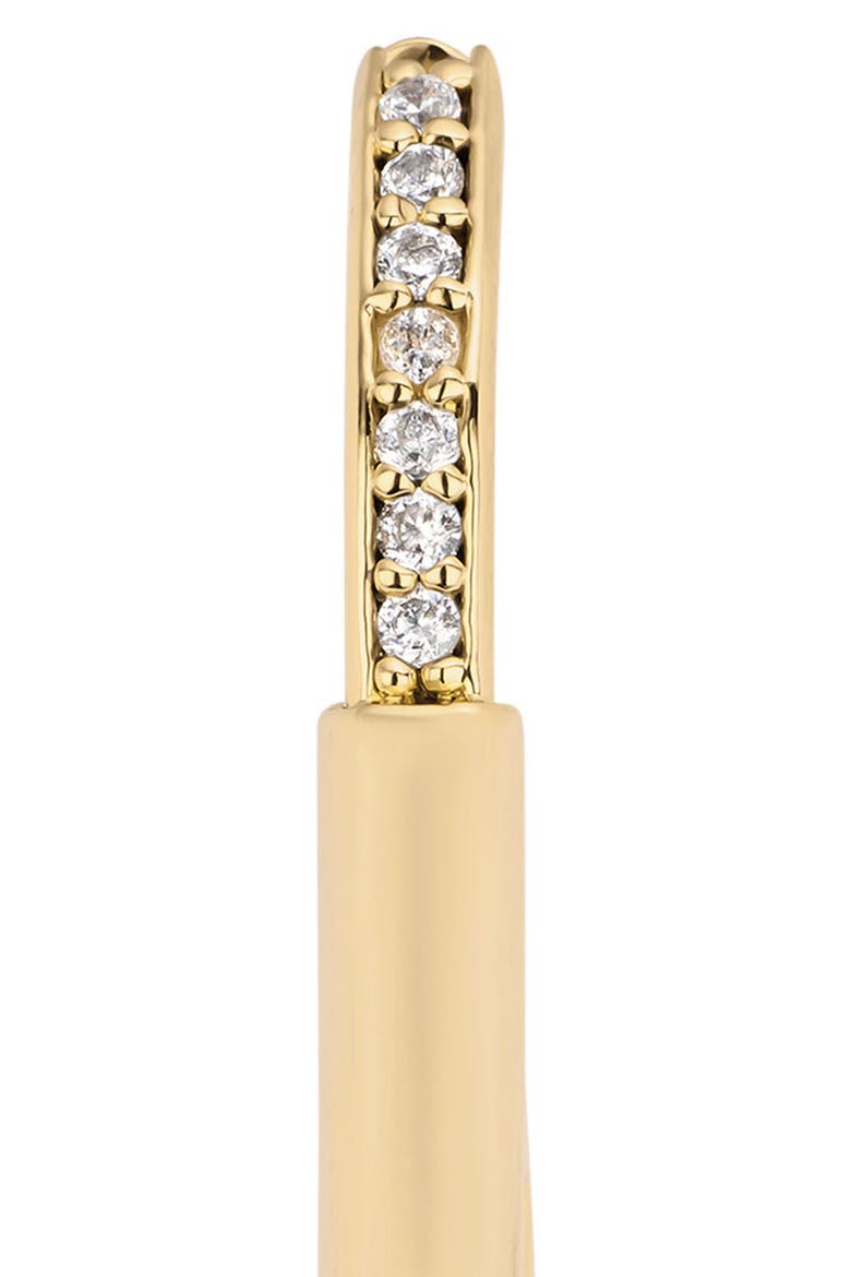 Modern Muse CZ Oval Hoop Earrings, Alternate, color, GOLD
