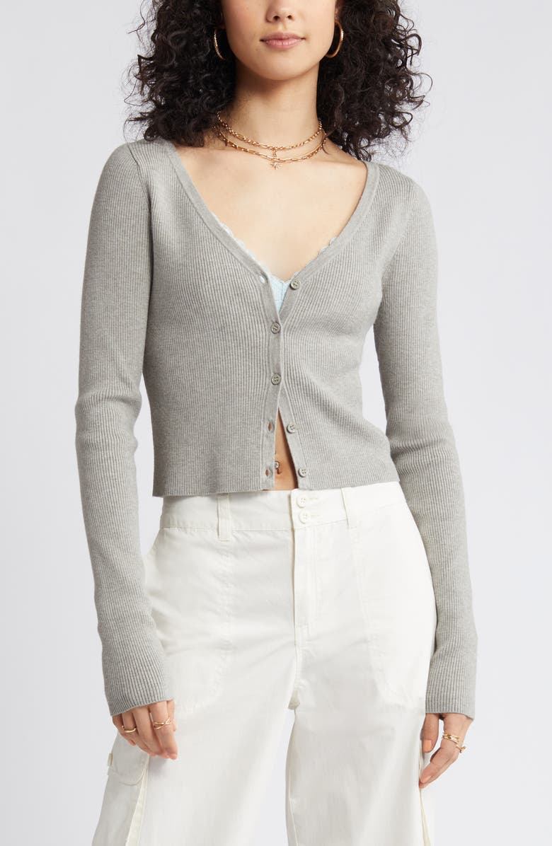 BP. Rib Crop Cardigan, Main, color, 