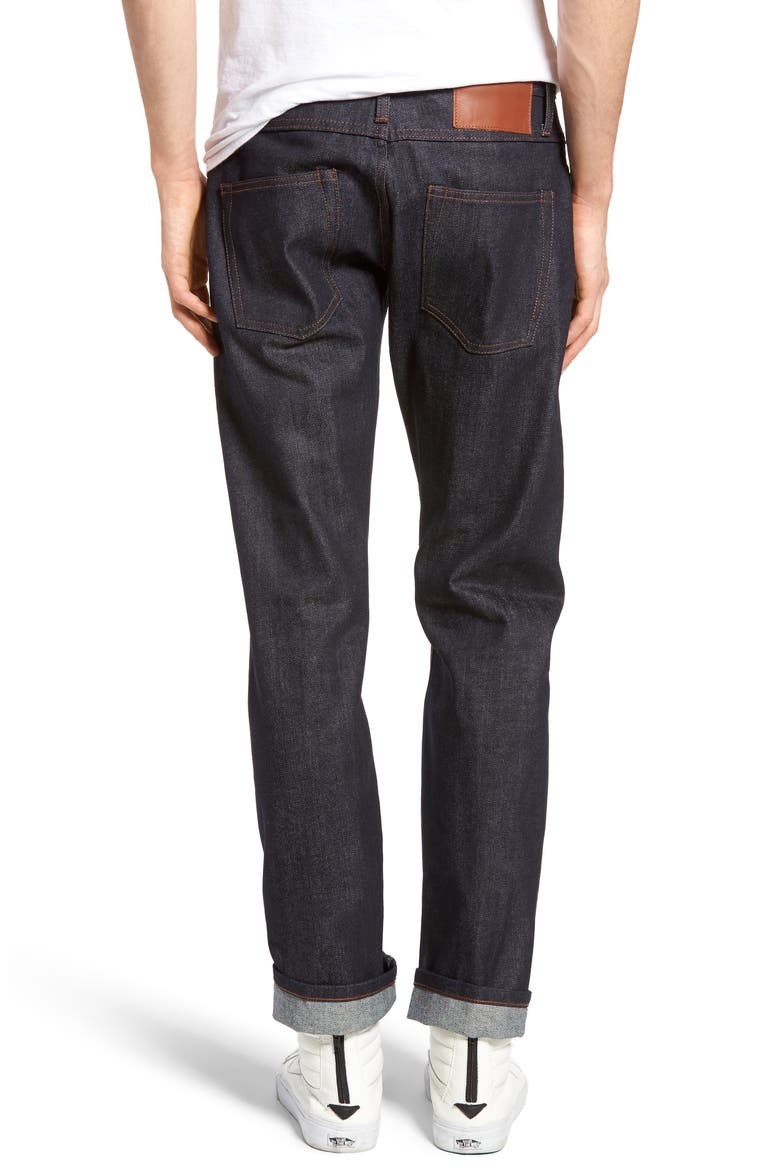 UB301 Straight Leg Raw Selvedge Jeans, Alternate, color, INDIGO