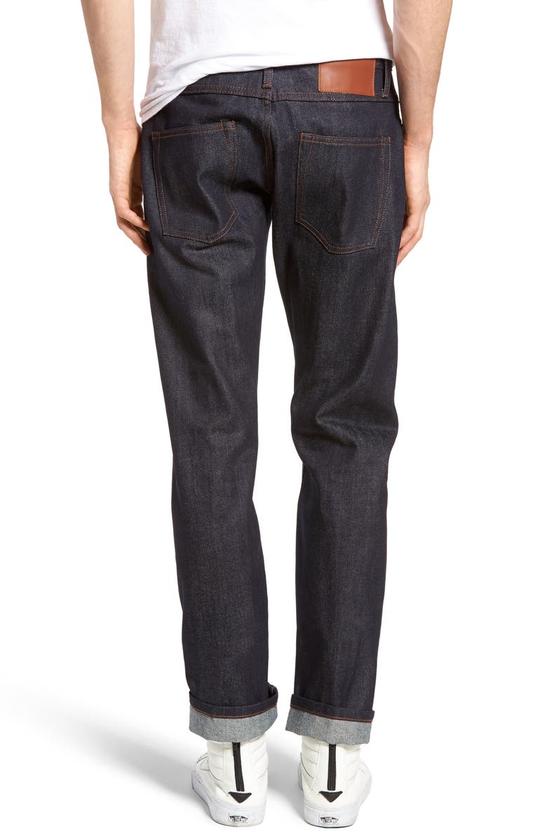 The Unbranded Brand UB301 Straight Leg Raw Selvedge Jeans, Alternate, color,