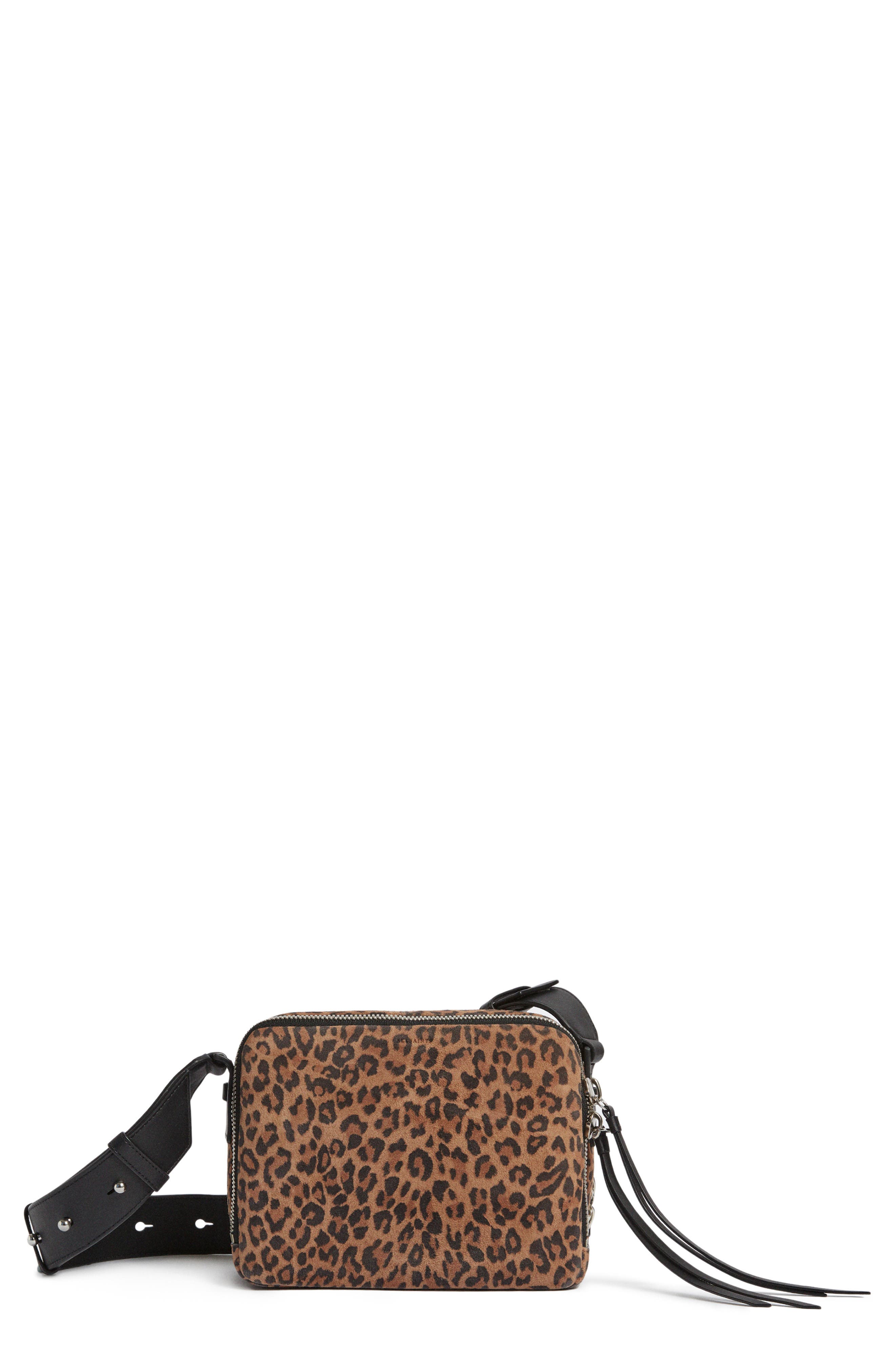 AllSaints Vincent Leather Crossbody Bag, Main, color, 