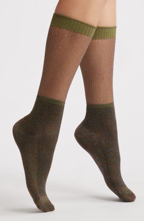 Shimmery Lights Crew Socks