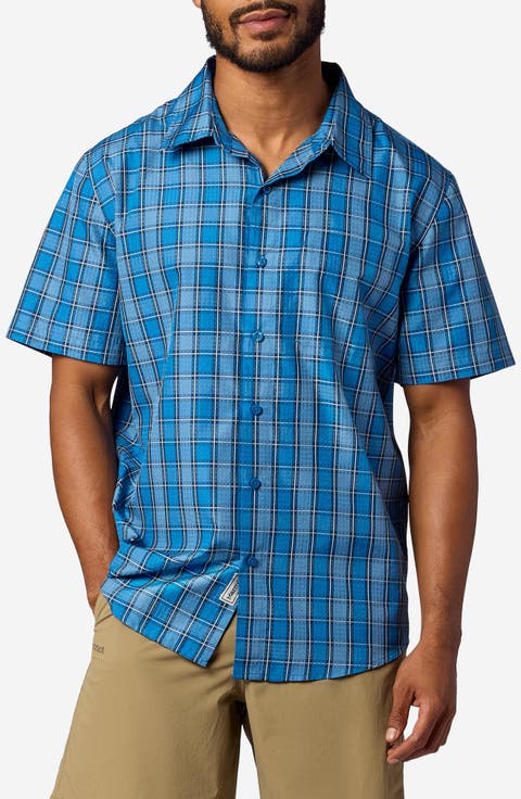 AirExchange SolarShield UPF Short Sleeve Button-Up Shirt