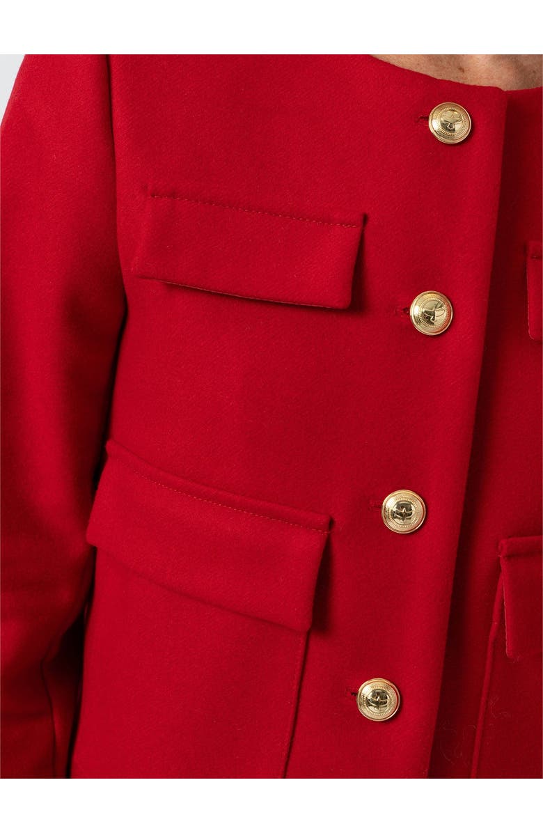 Saint + Sofia Colette Jacket, Alternate, color, Red