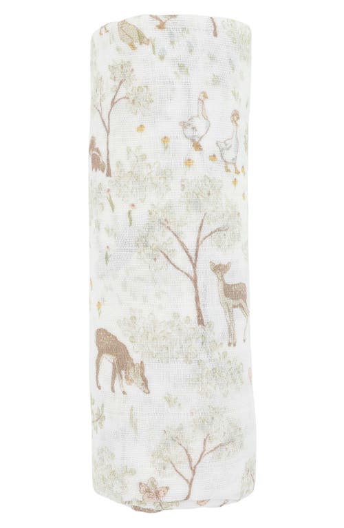 Little Unicorn Cotton Muslin Swaddle Blanket In Multi