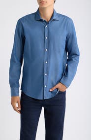 BOSS Rob Cotton Poplin Button-Up Shirt