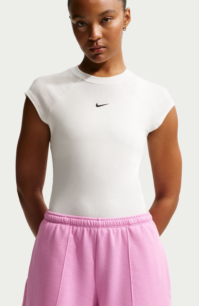 Nike Offline Chill Cotton Blend French Terry Shorts, Alternate, color, Light Magenta/ Sail