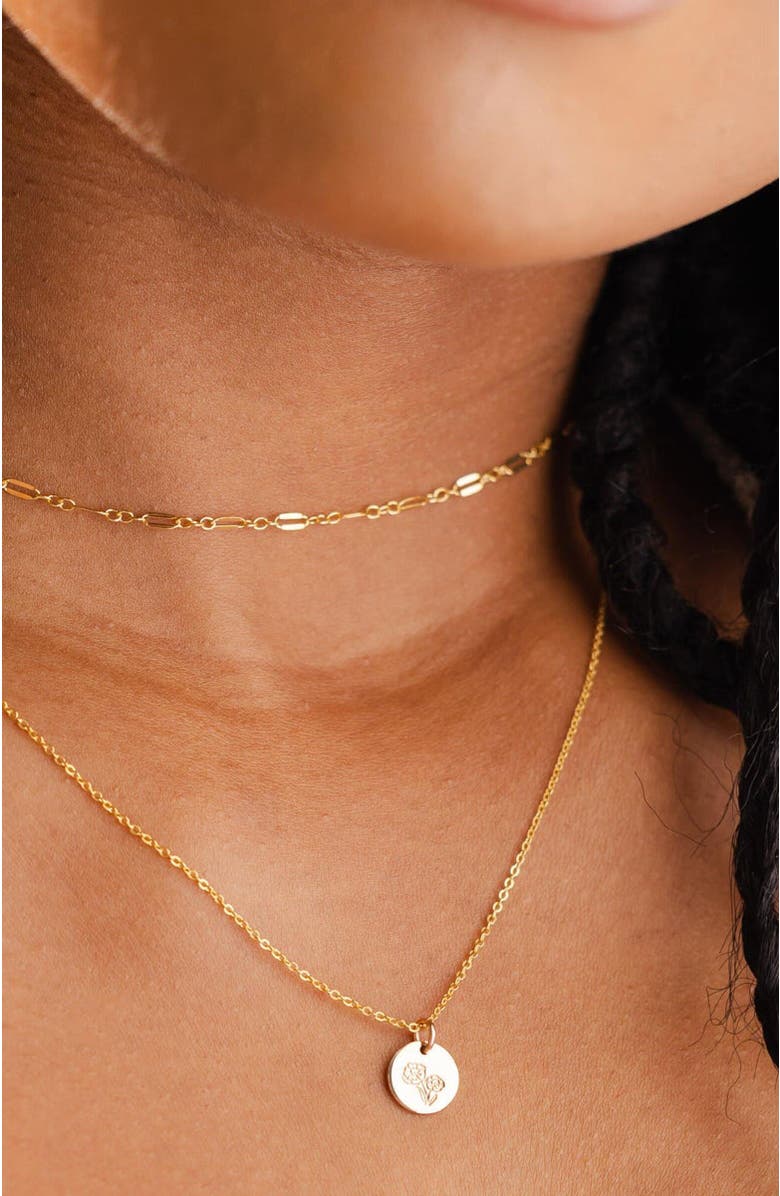 MADE BY MARY October Birth Flower Necklace, Alternate, color, Silver