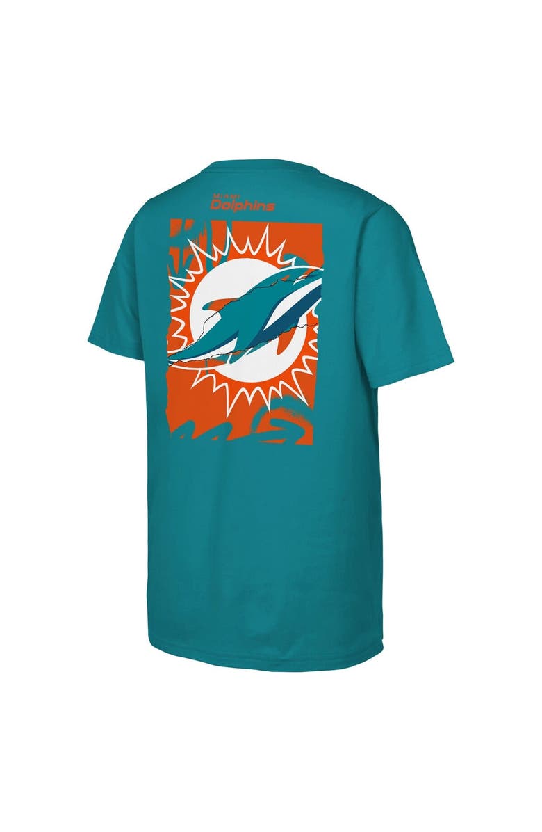 Outerstuff Youth Outerstuff Aqua Miami Dolphins Posterize T-Shirt, Alternate, color,