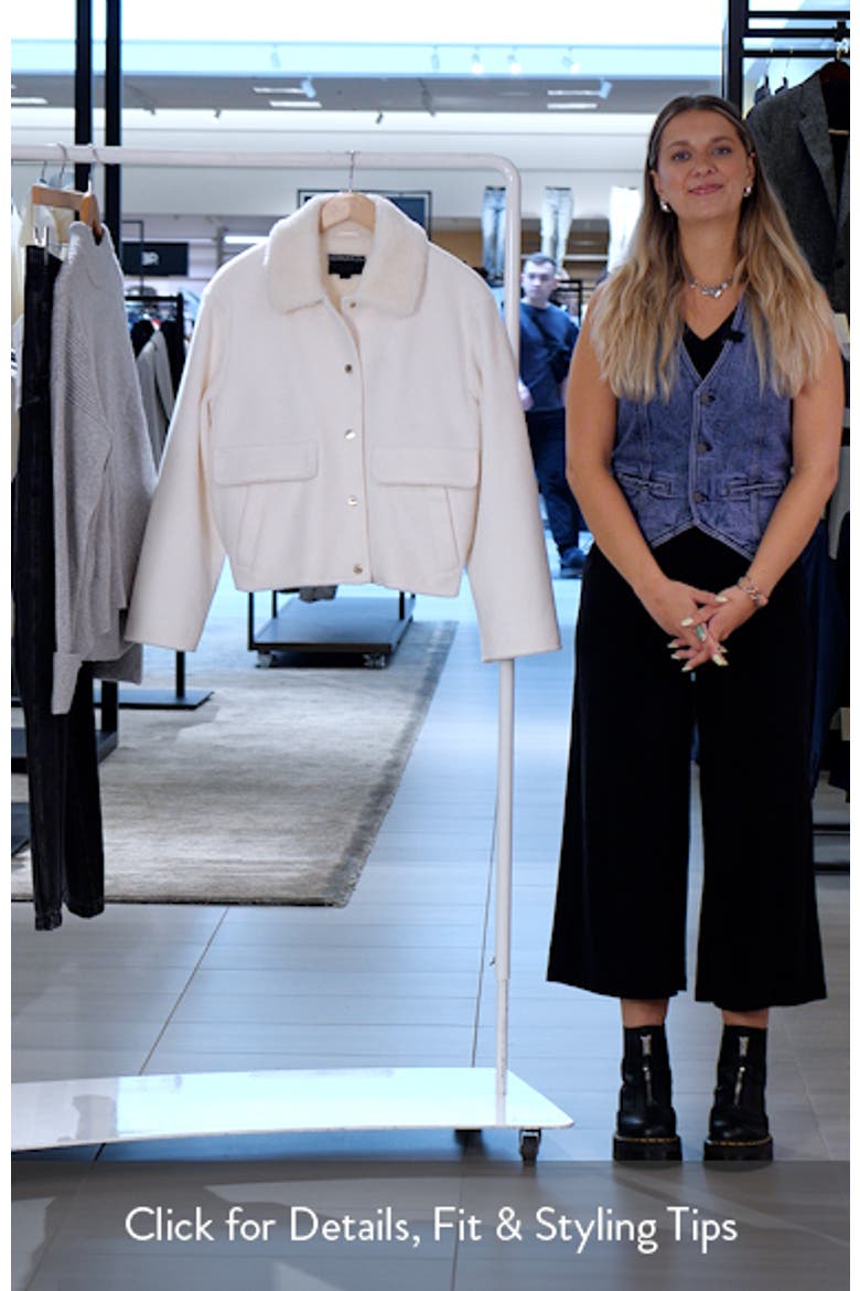 Faux Shearling Lined Crop Jacket video