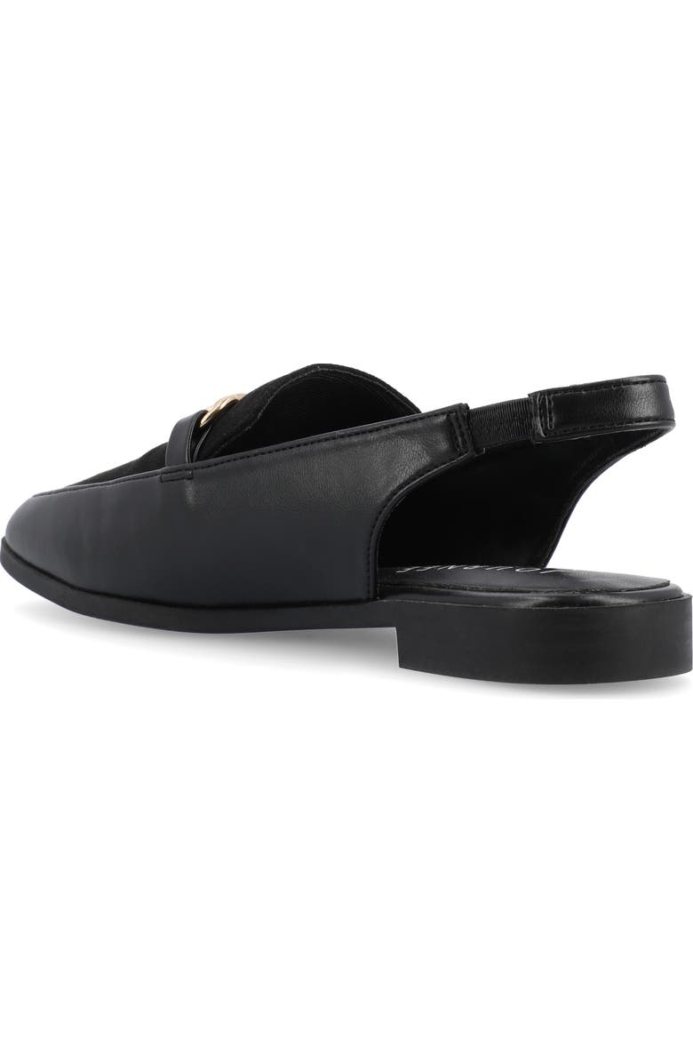 Journee Collection Lainey Slingback Flat, Alternate, color, Black