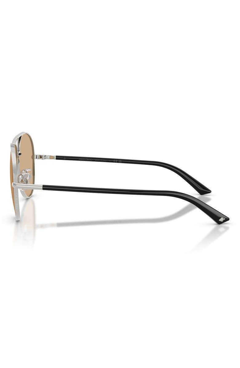 Jimmy Choo 58mm Pilot Sunglasses, Alternate, color, Silver / Light Yellow
