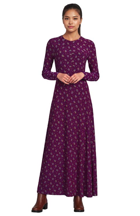 Silky Knit Ruched Maxi Dress