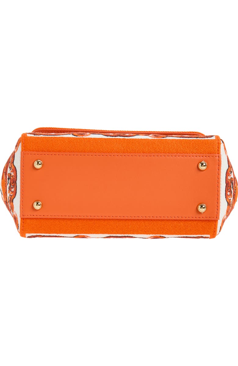 Dolce&Gabbana Small Sicily Majolica Embroidered Top Handle Bag, Alternate, color, 81166 Orange