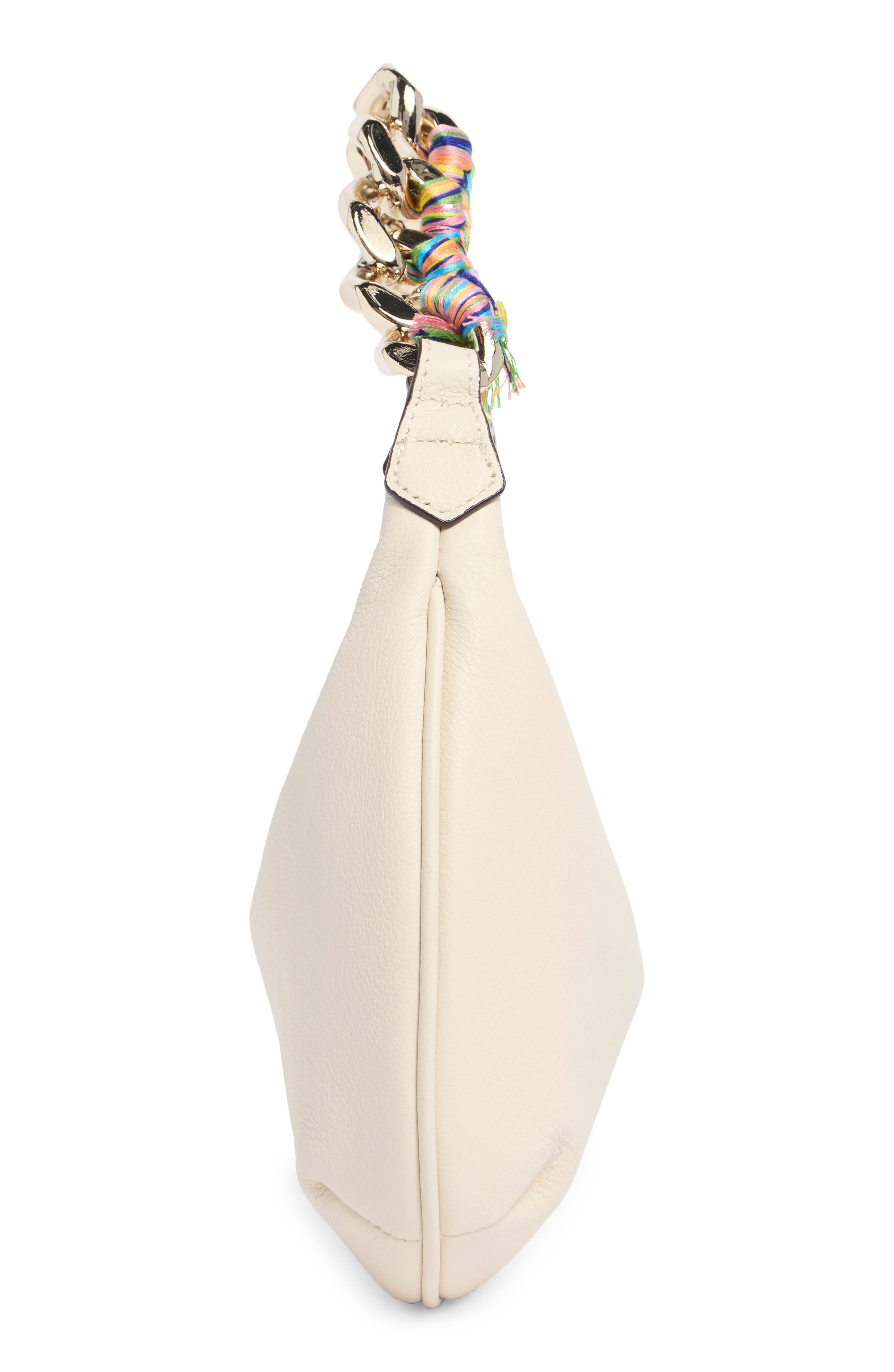 AIMEE Escape Chain Leather Handbag, Alternate, color, Mirror Blue Iridescent