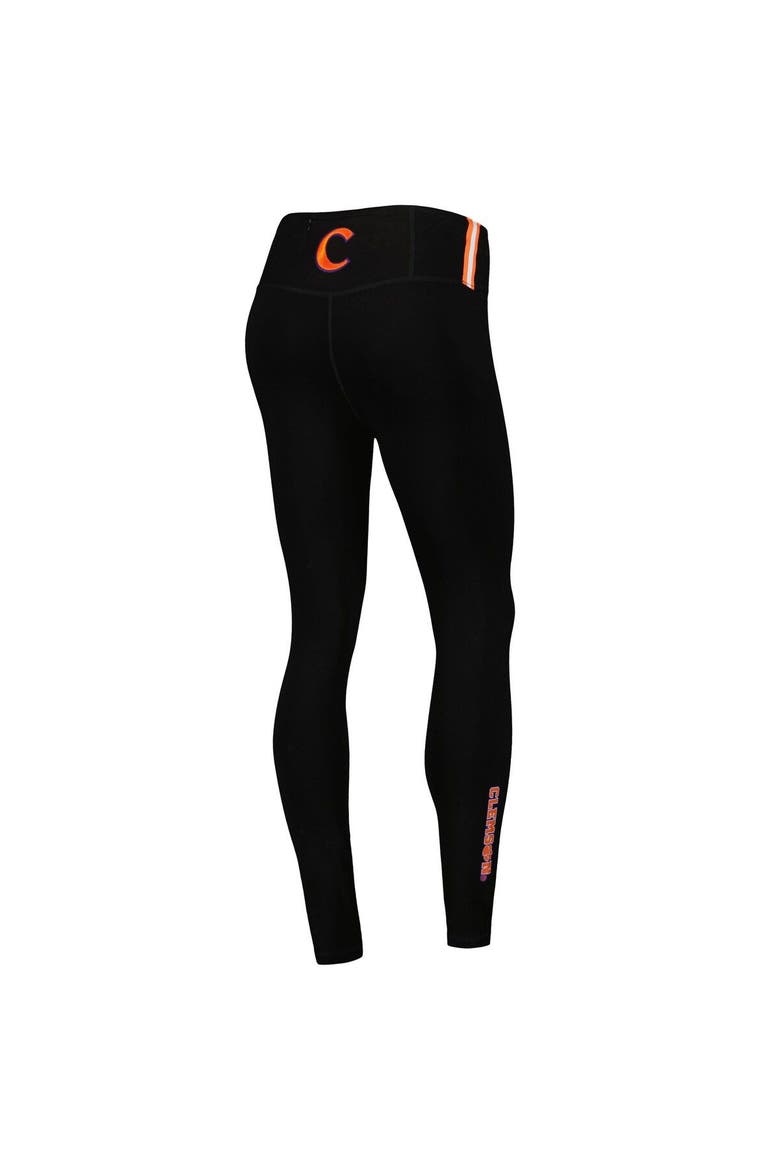 Women's Black Clemson Tigers Classic 3-Hit Jersey Leggings, Alternate, color, Black