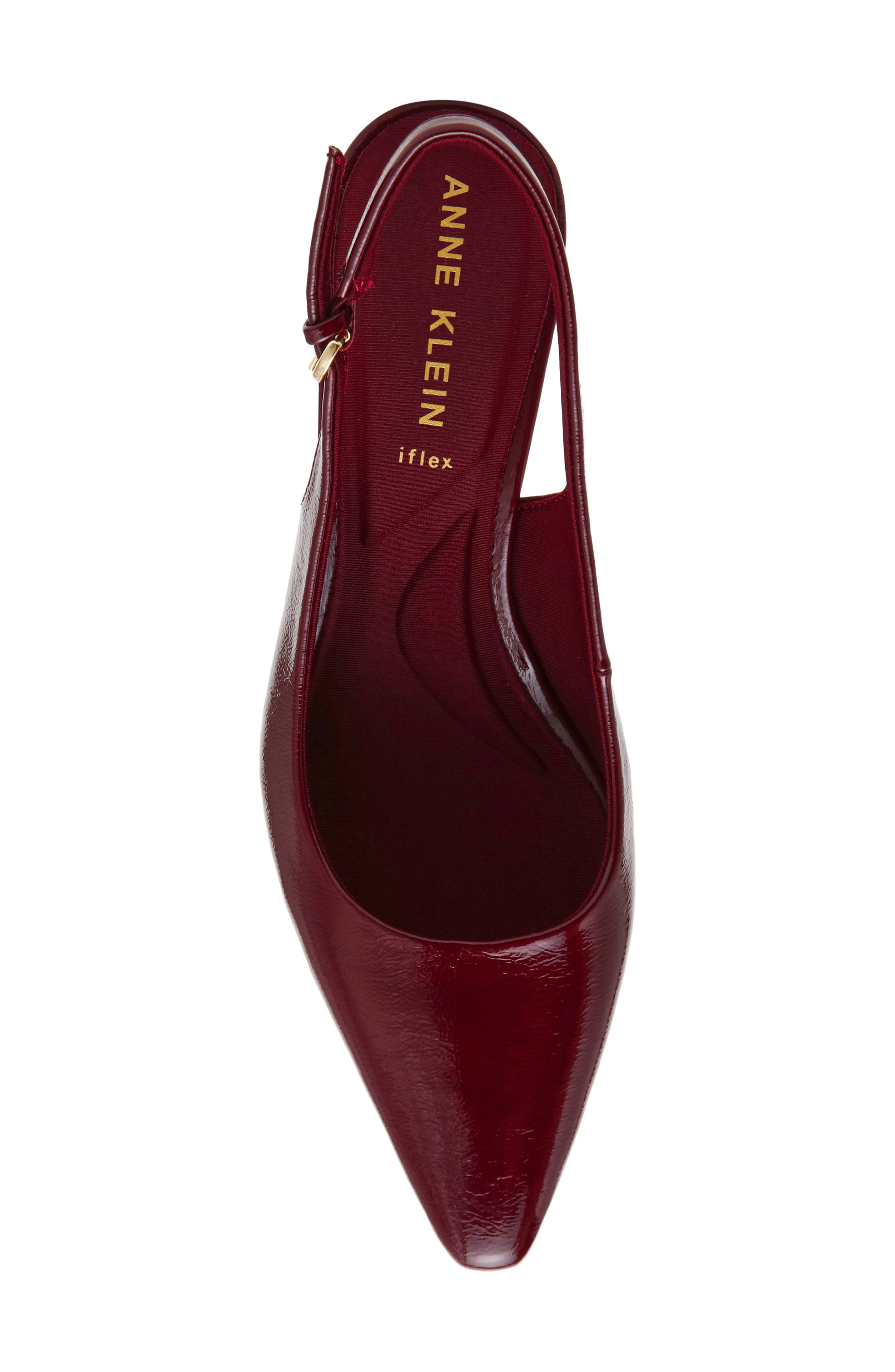 Cookie Wedge Slingback Pump, Alternate, color, BURGUNDY PATENT