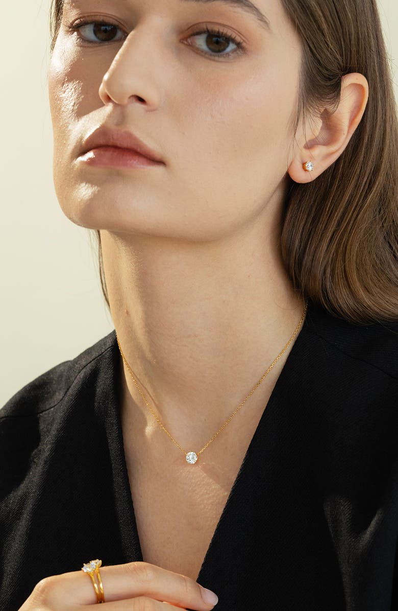 Bearfruit Jewelry Sterling Silver 18k Gold Plated Estelle Necklace Holiday Gift Idea, Alternate, color, Gold