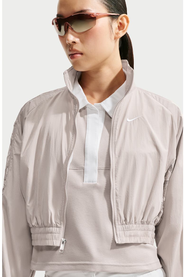 Sportswear Cropped Track Jacket, Alternate, color, CREAM II/ CREAM II/ WHITE