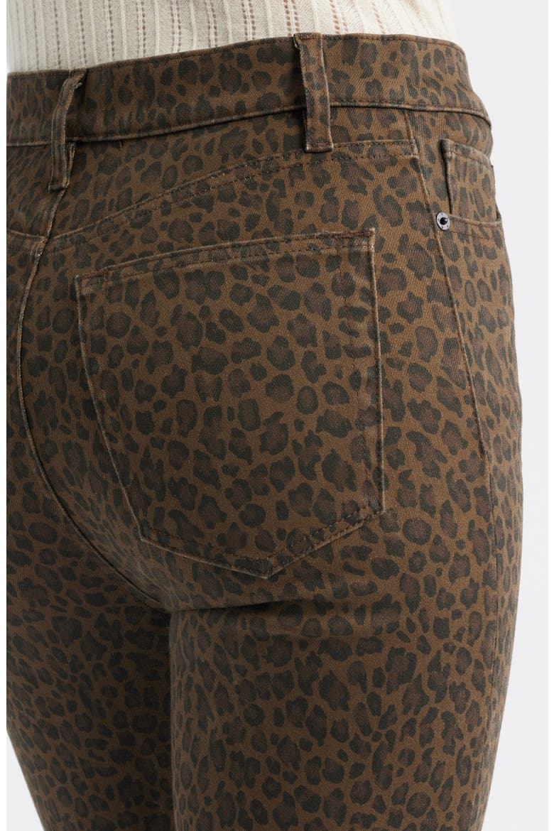 Le Sleek High Waist Ankle Straight Leg Jeans, Alternate, color, LEOPARD