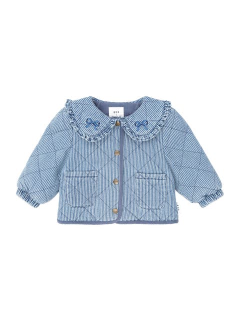Vintage Bow Collar Denim Jacket (Toddler, Little Kid, Big Kid)
