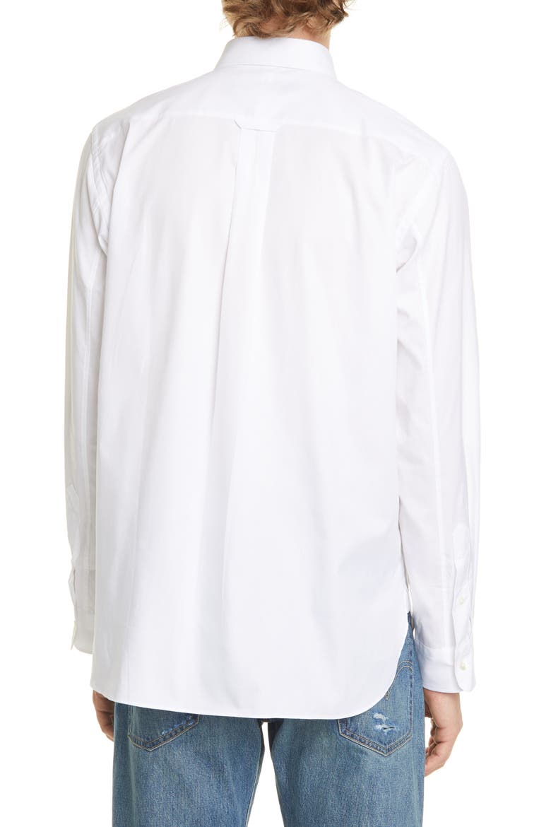 Patchwork Long Sleeve Button-Up Shirt, Alternate, color, WHITE X MIX