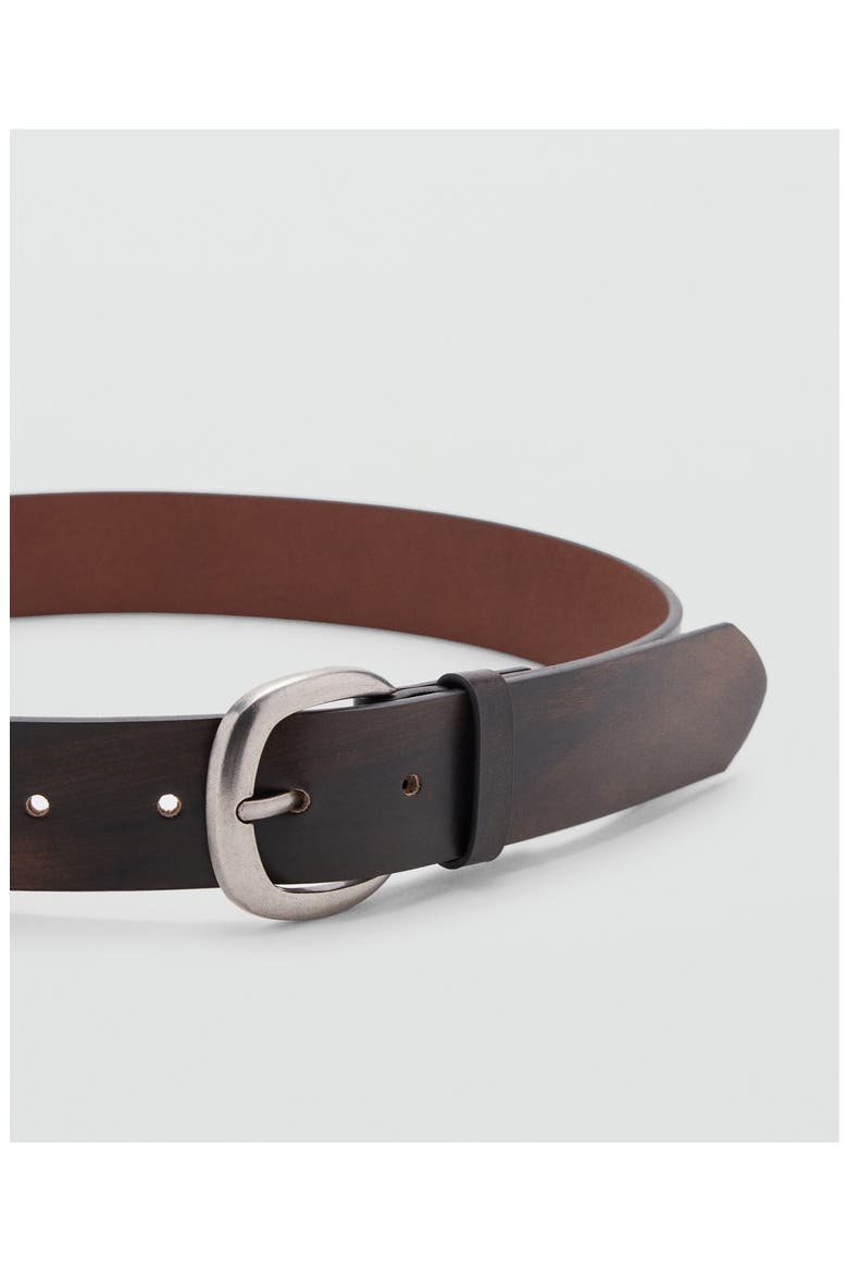 Distressed Leather Belt, Alternate, color, CHOCOLATE