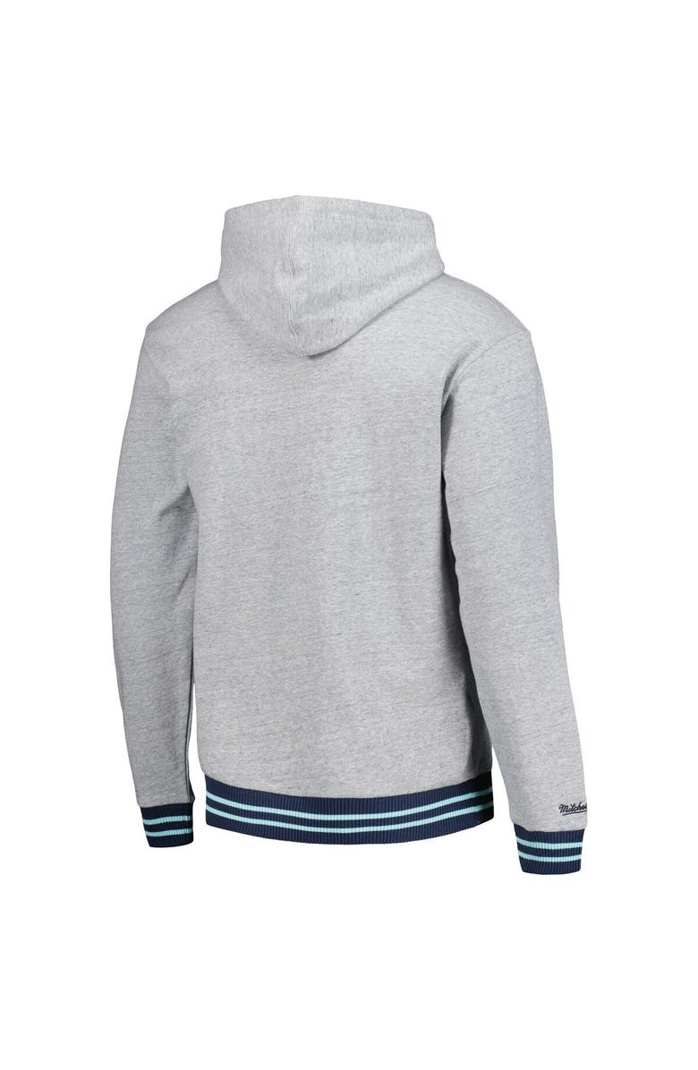 Mitchell & Ness Men's Mitchell & Ness  Heather Gray Seattle Kraken Classic French Terry Pullover Hoodie, Alternate, color, Heather Gray