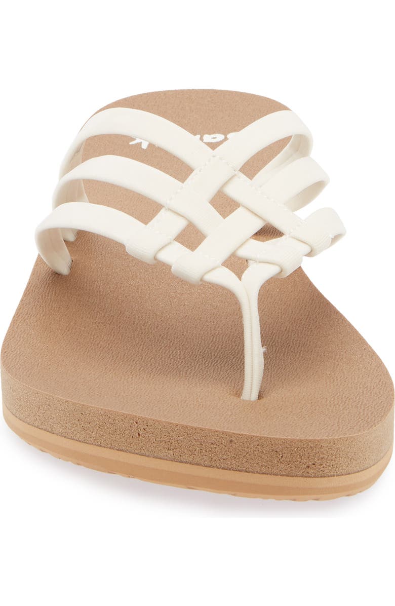 Sanuk Yoga Sandy II Flip Flop, Alternate, color, Tan/ White