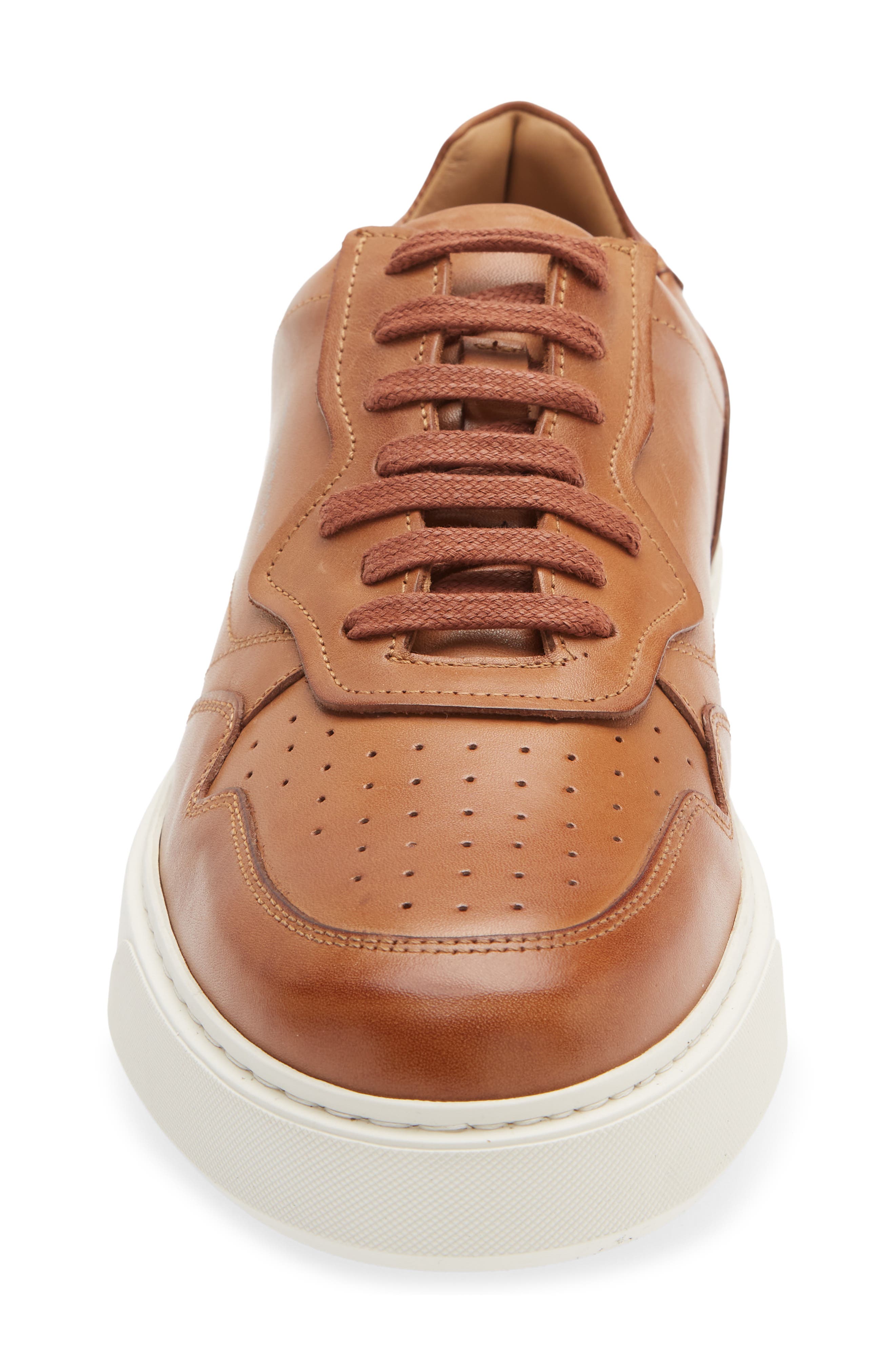 Dino Leather Sneaker, Alternate, color, COGNAC