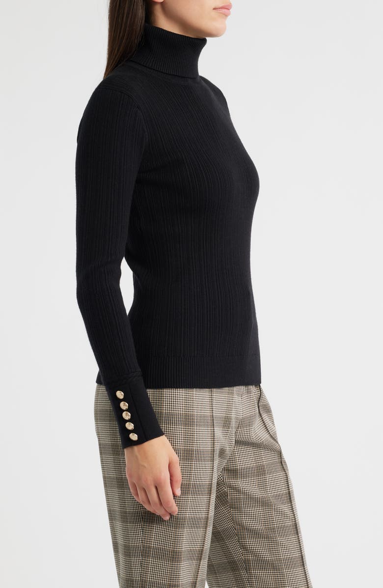Elie Tahari The Sif Ribbed Turtleneck Top, Alternate, color,