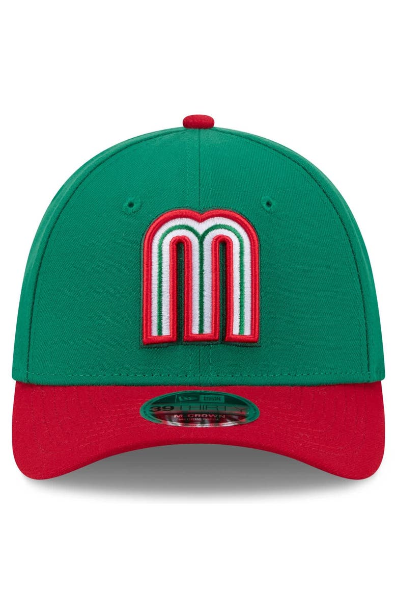 New Era Men's New Era  Green/Red Mexico Baseball 2026 World Baseball Classic M-Crown 39THIRTY Flex Hat, Alternate, color, Green