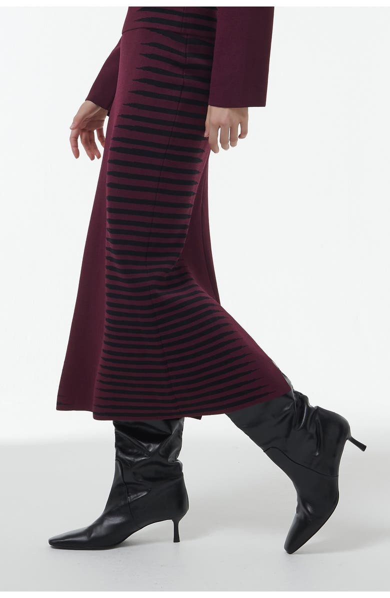 Leem Jacquard Pencil Skirt - Shorter Length, Alternate, color, Red