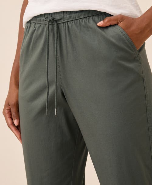 Pact Organic Cotton Daily Twill Drawstring Pant In Green