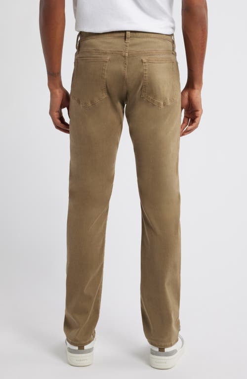 Frame L'homme Slim Fit Five-pocket Twill Pants In Dark Tan