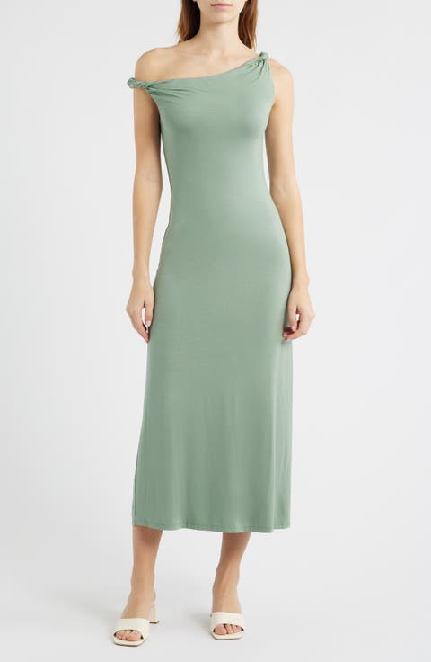 Carmella Asymmetric Midi Dress