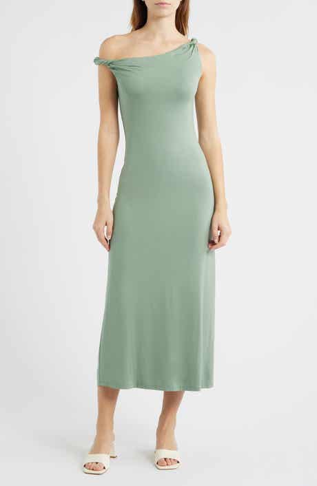 Nia Carmella Asymmetric Midi Dress
