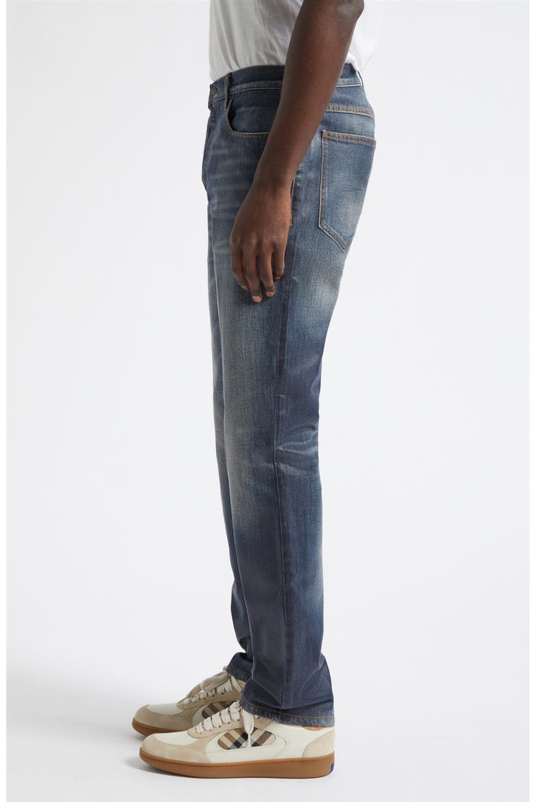 Randolph Coated Slim Fit Jeans, Alternate, color, MID BLUE