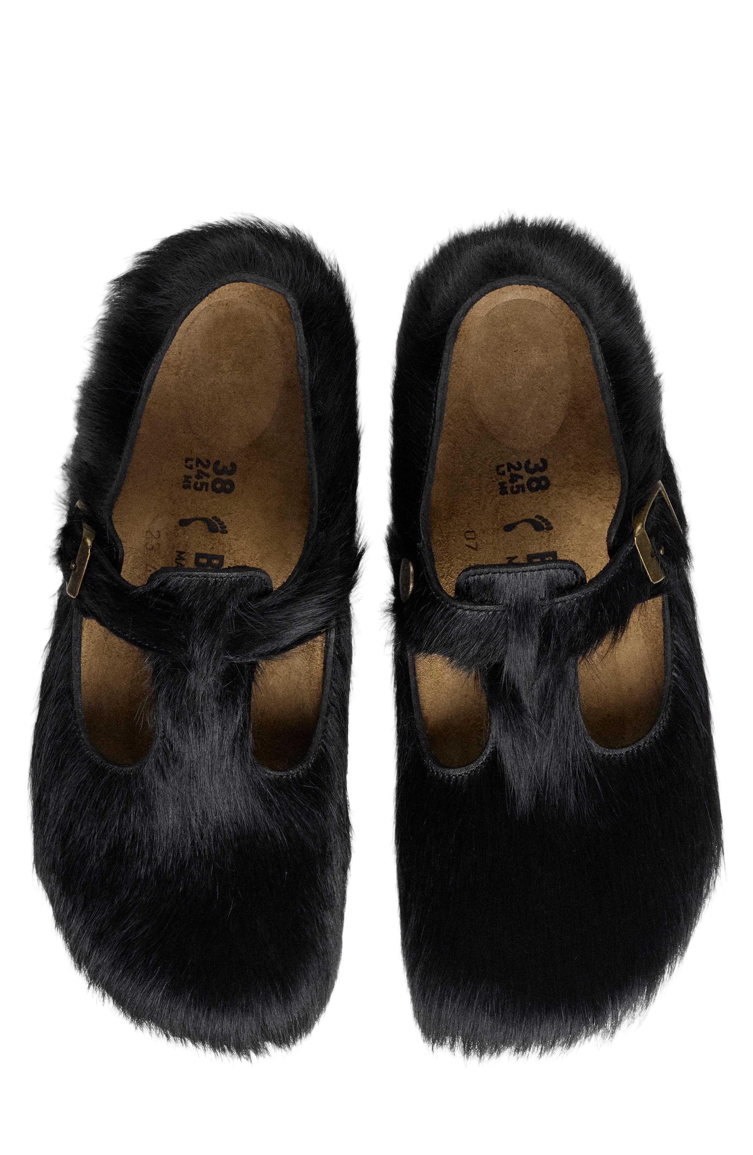 1774 BIRKENSTOCK x Song for the Mute Paris the Rebel Genuine Calf Hair Mary Jane Clog, Alternate, color, Black