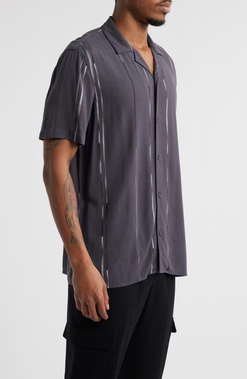 Open Edit Resort Lines Texture Camp Shirt