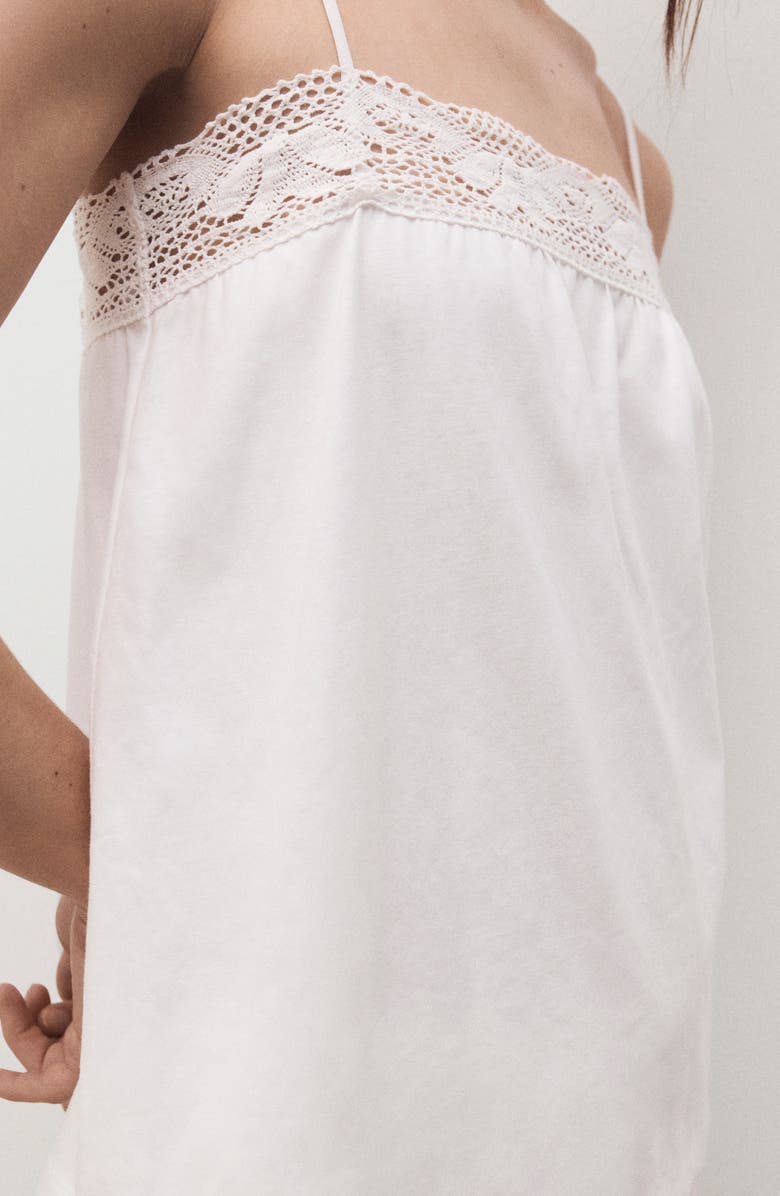 MANGO Cotton Camisole, Alternate, color, White