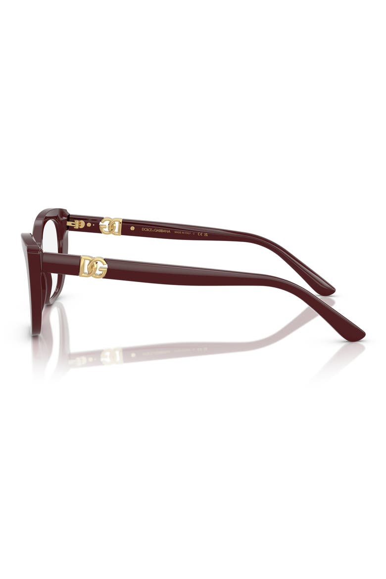 54mm Cat Eye Optical Glasses, Alternate, color, BORDEAUX