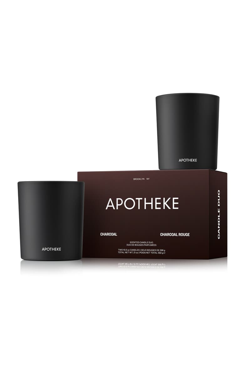 Charcoal & Charcoal Rouge Scented Candle Duo (Nordstrom Exclusive), Main, color, BLACK