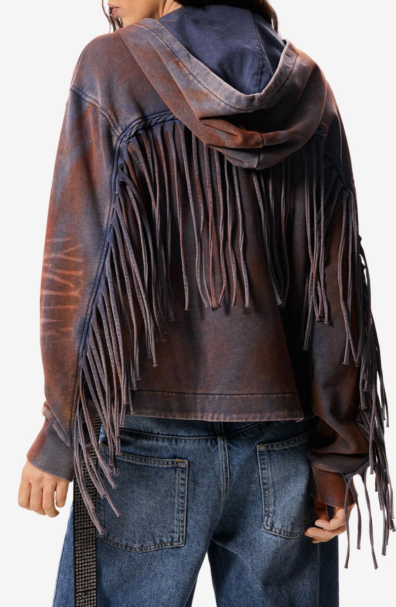 Desigual x Masha Popova Hooded Denim Jacket, Alternate, color, Navy Blue